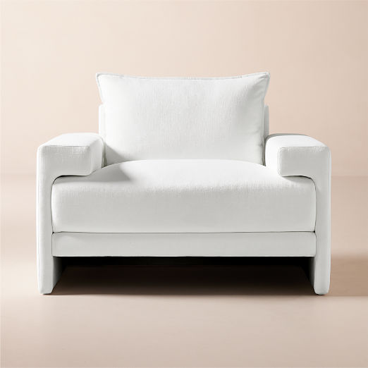 Camden White Performance Fabric Accent Chair