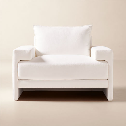 Camden White Performance Fabric Accent Chair