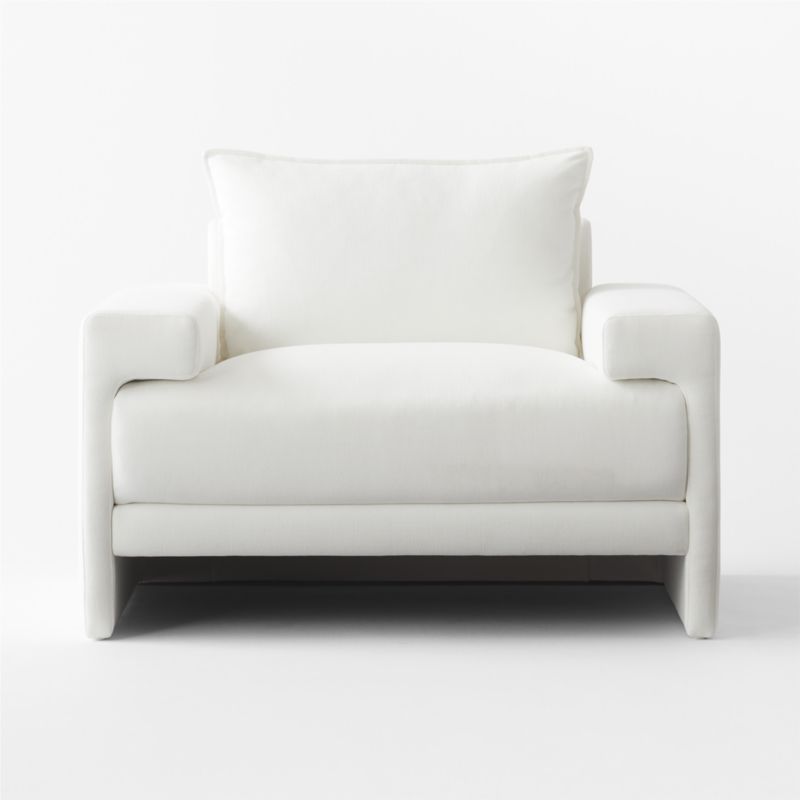 Camden White Performance Fabric Accent Chair - image 4 of 9