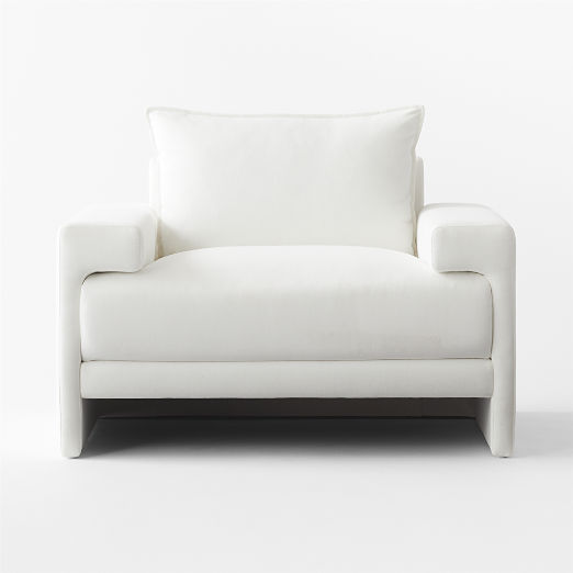 Camden White Performance Fabric Accent Chair