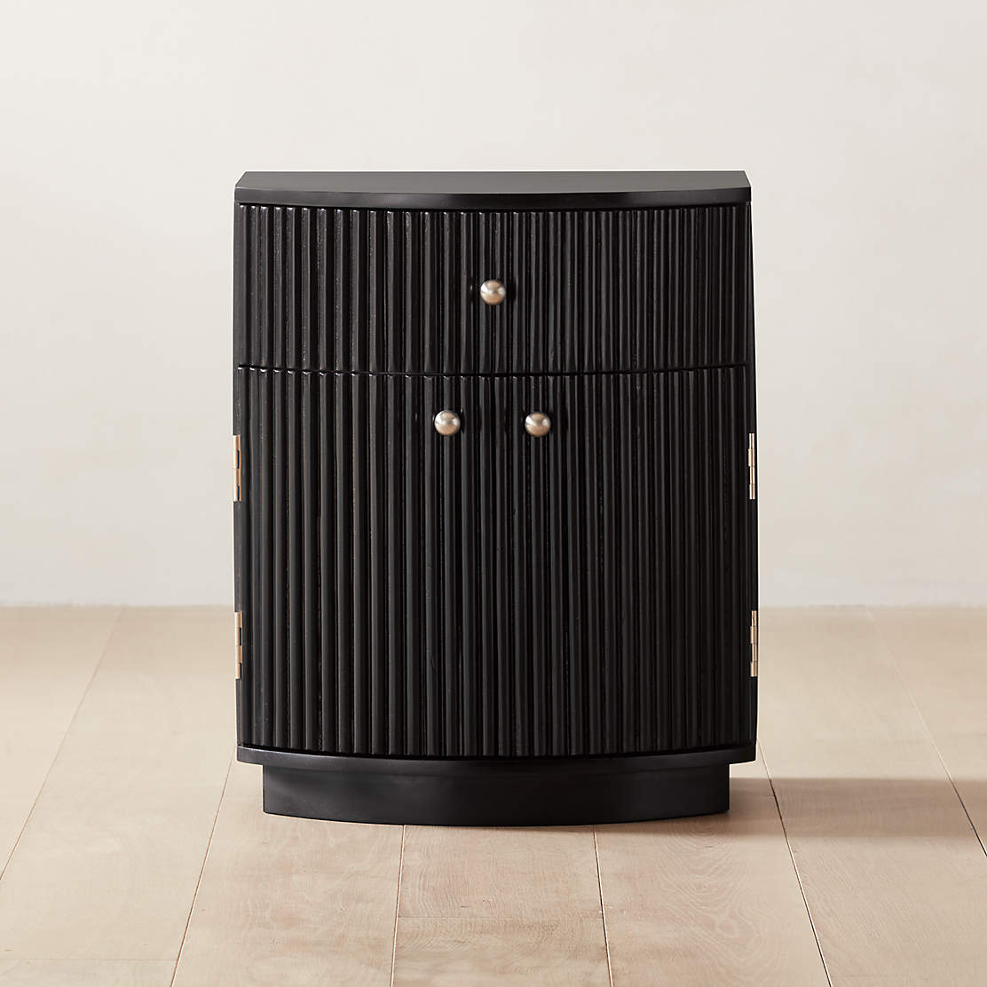 Archer Lacquered Linen Nightstand CB2 Canada