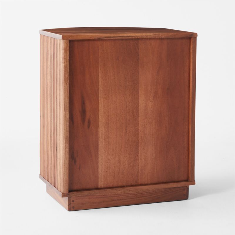 Cameo Curved Midtone Acacia Wood Nightstand - image 7 of 9