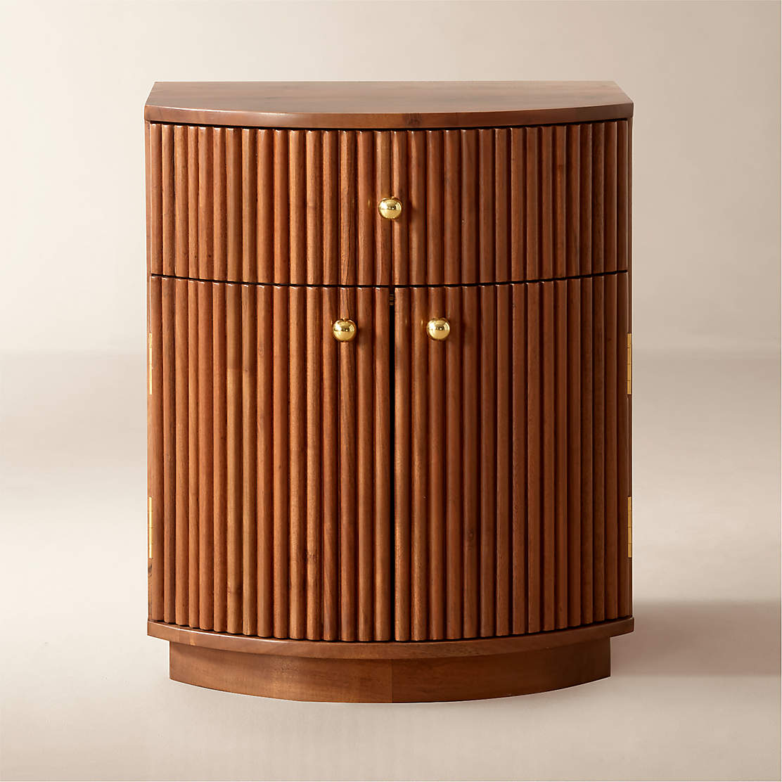 Mackay 2Drawer Curved Wood Nightstand CB2