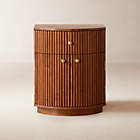 Davison 2-Drawer Fluted Oak Nightstand
