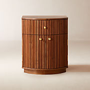 Zane Woven Raffia Nightstand with Drawer