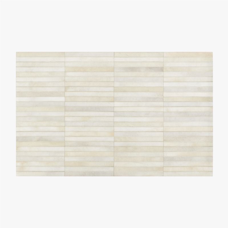 Camilia Patchwork Ivory Hide Area Rug 5'x8' - image 0 of 5