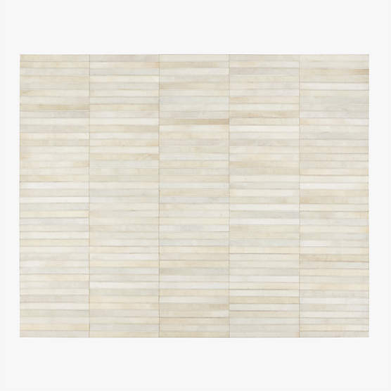 Camilia Patchwork Ivory Hide Area Rug 8'x10'