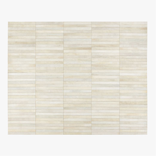 Camilia Patchwork Ivory Hide Area Rug 8'x10'