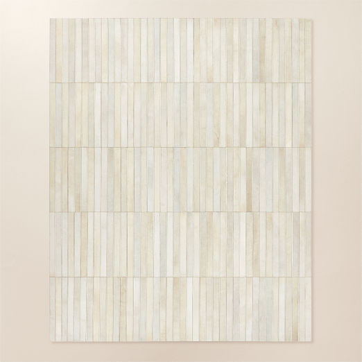 Camilia Patchwork Ivory Hide Area Rug 9'x12'