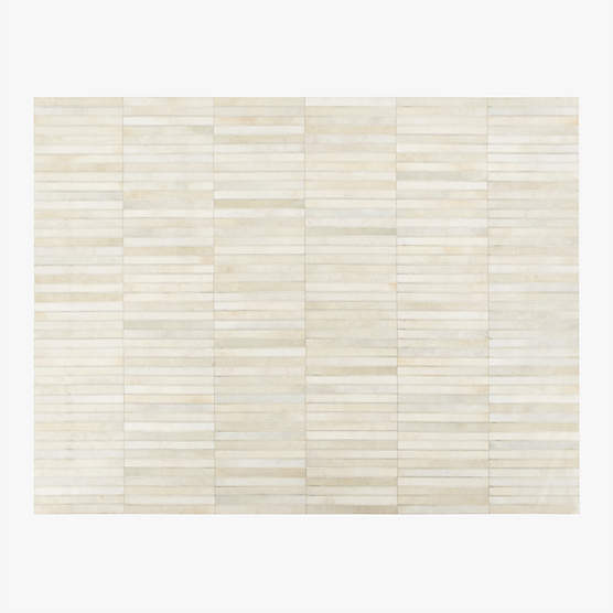 Camilia Patchwork Ivory Hide Area Rug 9'x12'