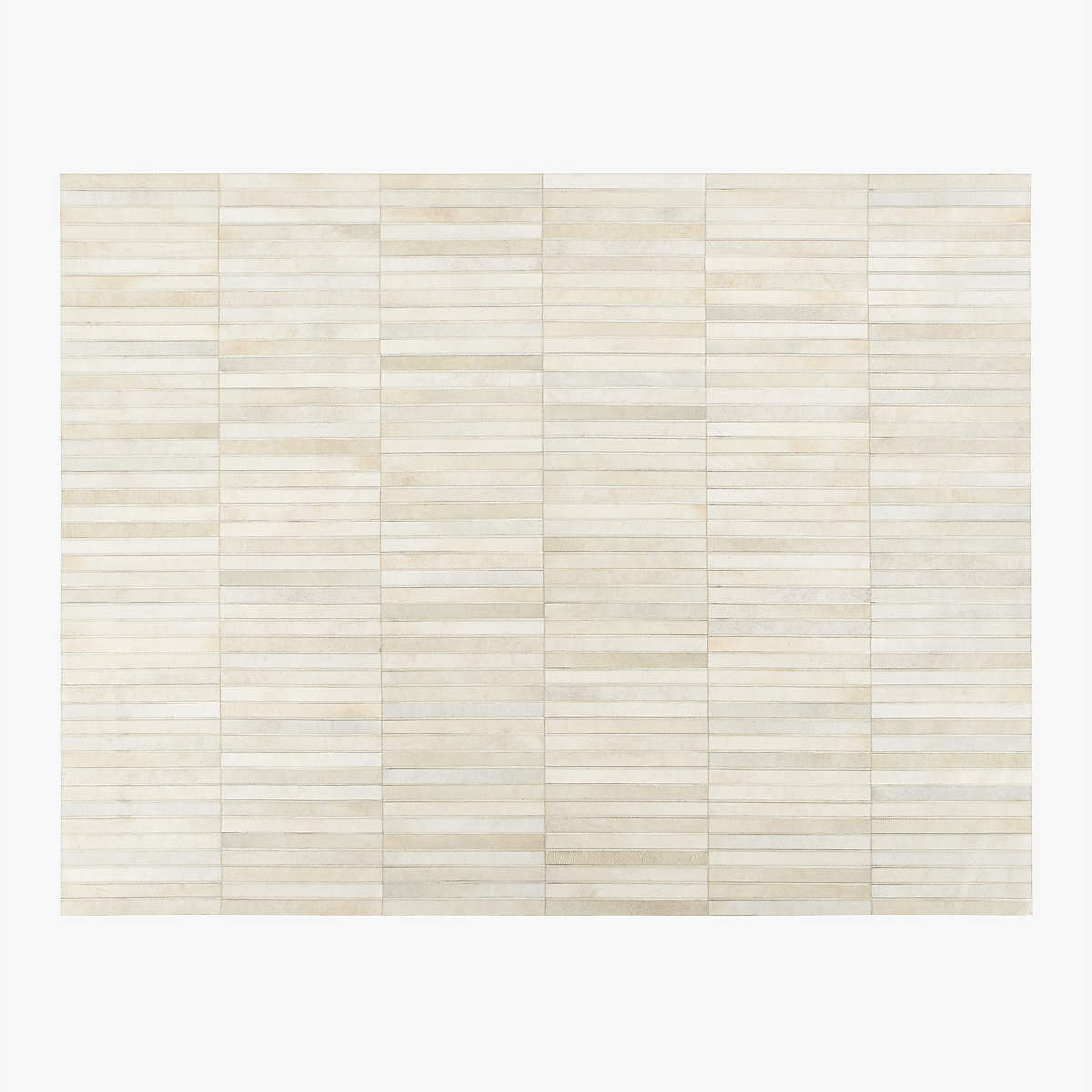 Camilia Modern Patchwork Ivory Hide Area Rug 9x12 + Reviews CB2