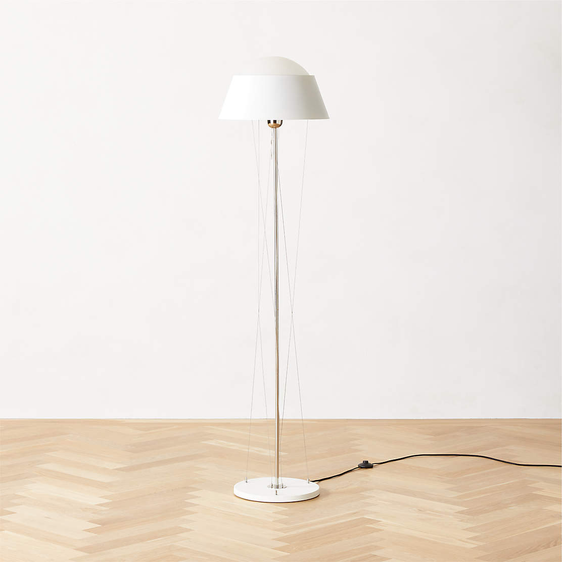 Hicks Ivory Floor Lamp + Reviews CB2