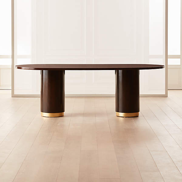 Campbell Oval Wood Dining Table, Cb2 Dining Table