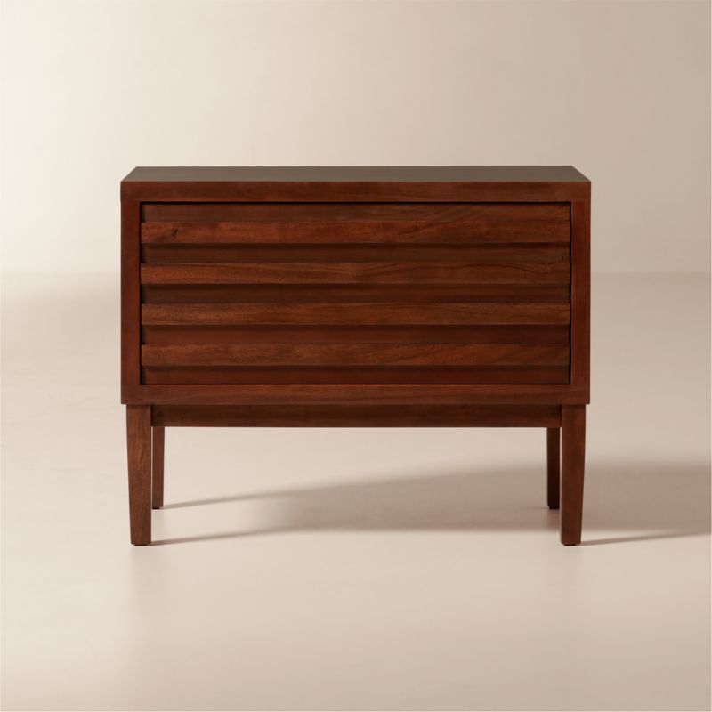 View Campo 2-Drawer Acacia Wood Nightstand details