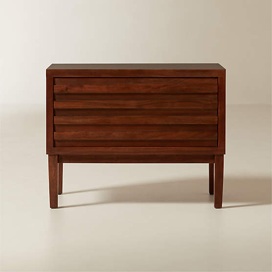 Campo 2-Drawer Acacia Wood Nightstand