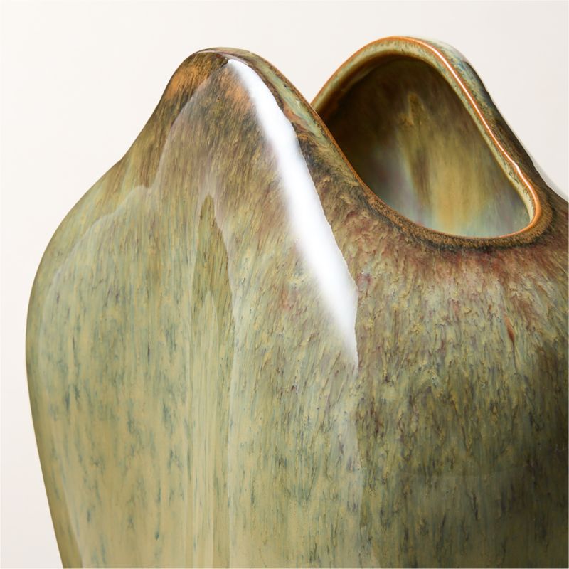 Canale Green Ceramic Vase with Reactive Glaze - image 3 of 5