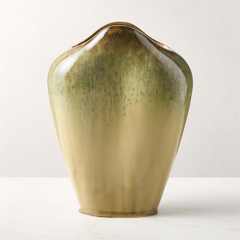 Canale Green Ceramic Vase with Reactive Glaze - image 4 of 5