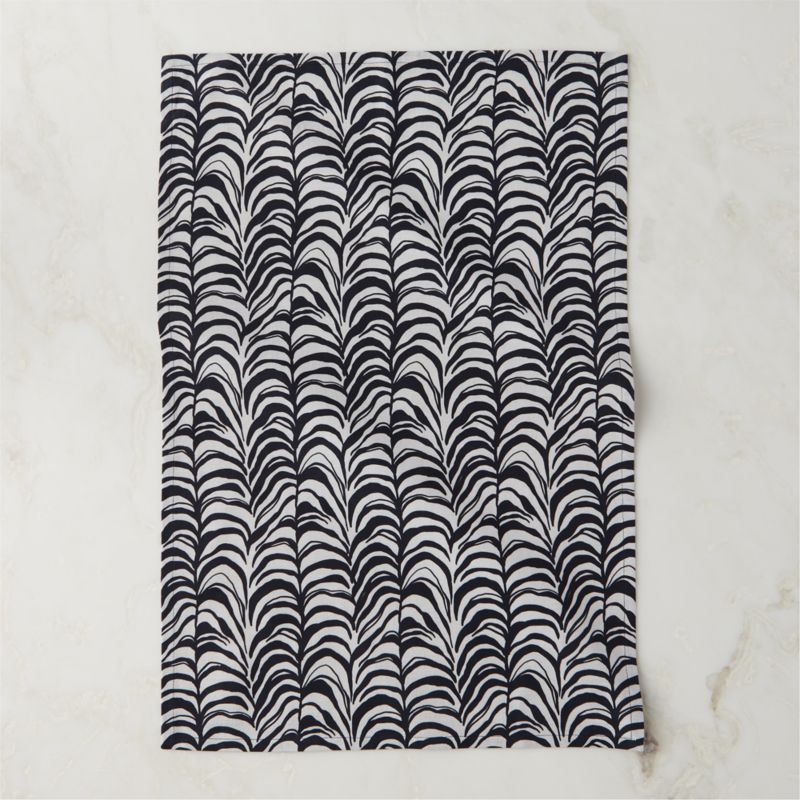 Canberra Organic Cotton Black and White Tea Towel - image 1 of 3