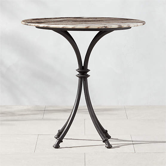 Watermark Brass Outdoor Patio Bistro Table + Reviews CB2