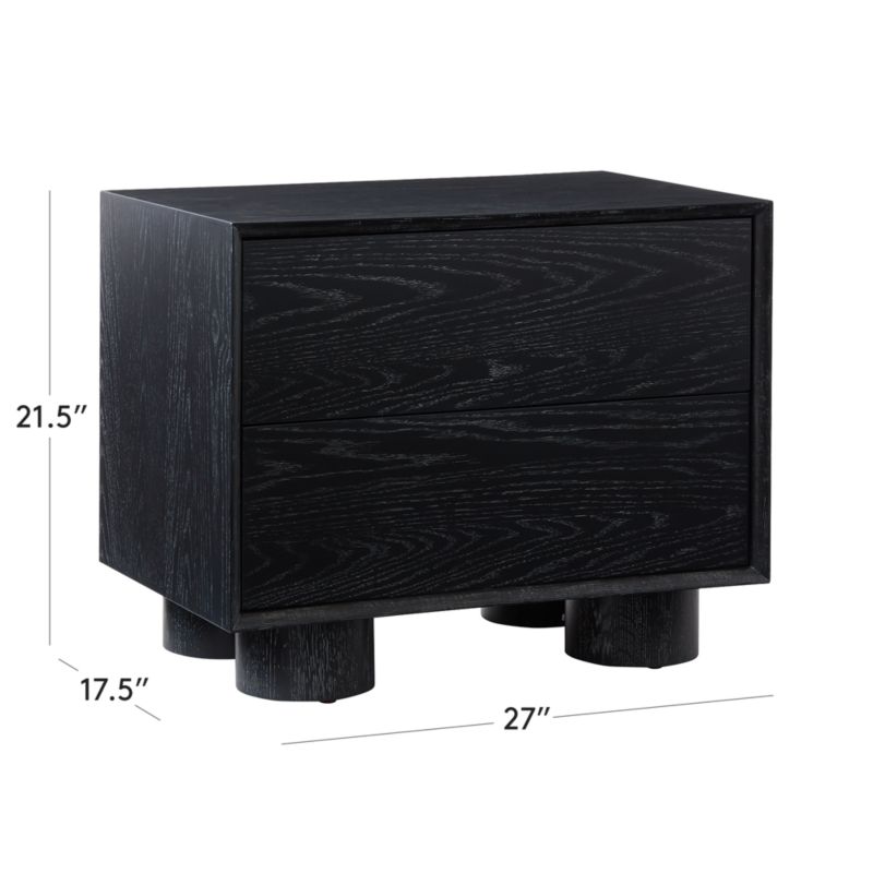 View Cantar Cerused Black Oak Nightstand - image 3 of 12