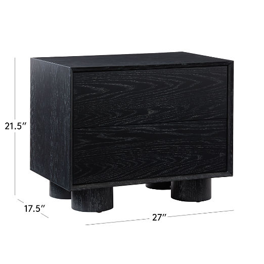 Cantar Cerused Black Oak Nightstand