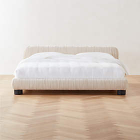 Costello Fully Upholstered Queen Bed Ivory