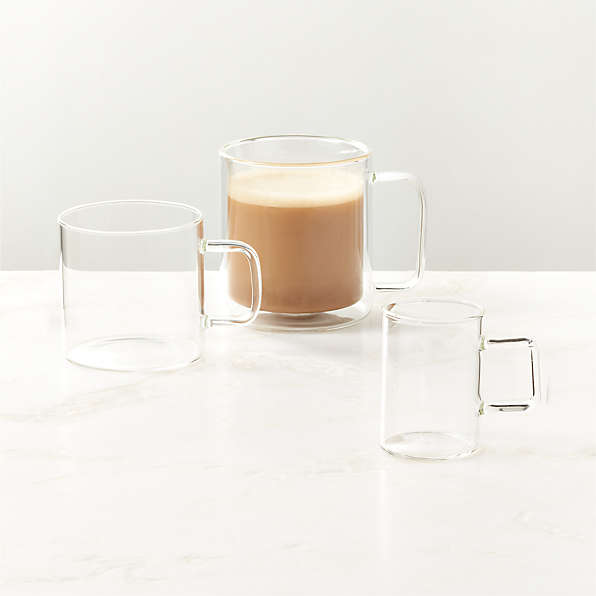 Cantina Modern Glass Coffee Mug + Reviews | CB2