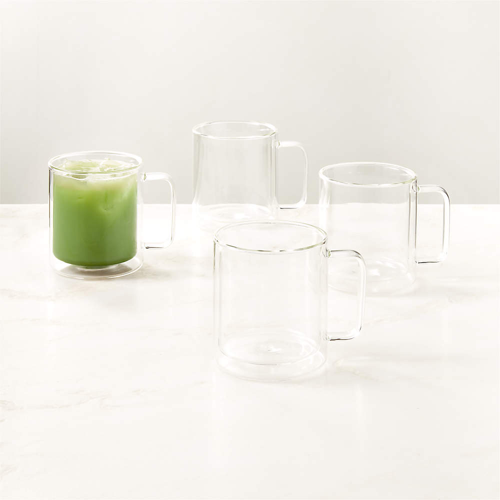 Cantina Modern Glass Coffee Mug Set of 4 + Reviews, CB2