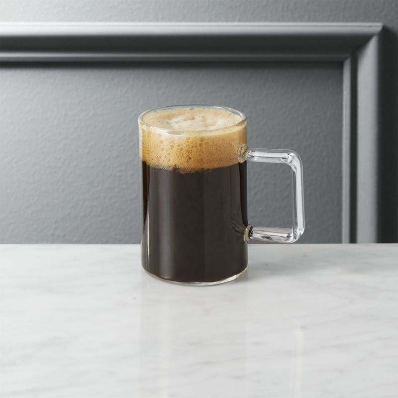 Cantina Modern Glass Coffee Mug + Reviews | CB2