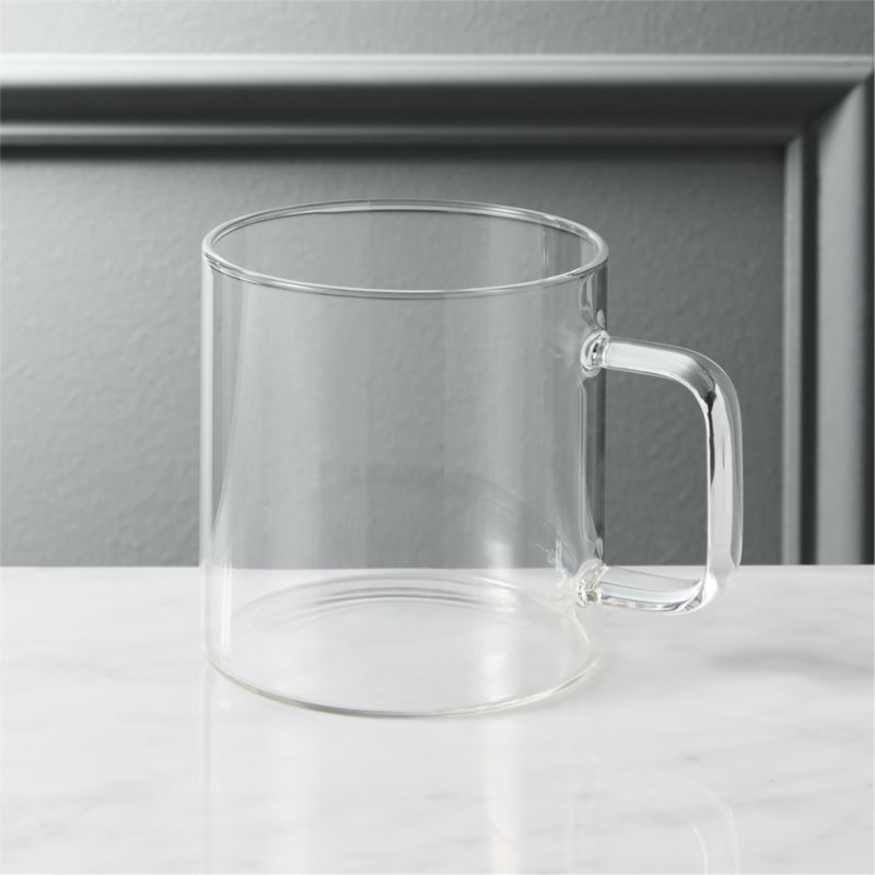 clear glass mugs