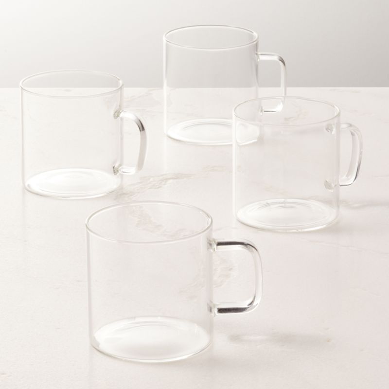 Evelyne Collection Clear Glass Double Wall Coffee Mug With Handle
