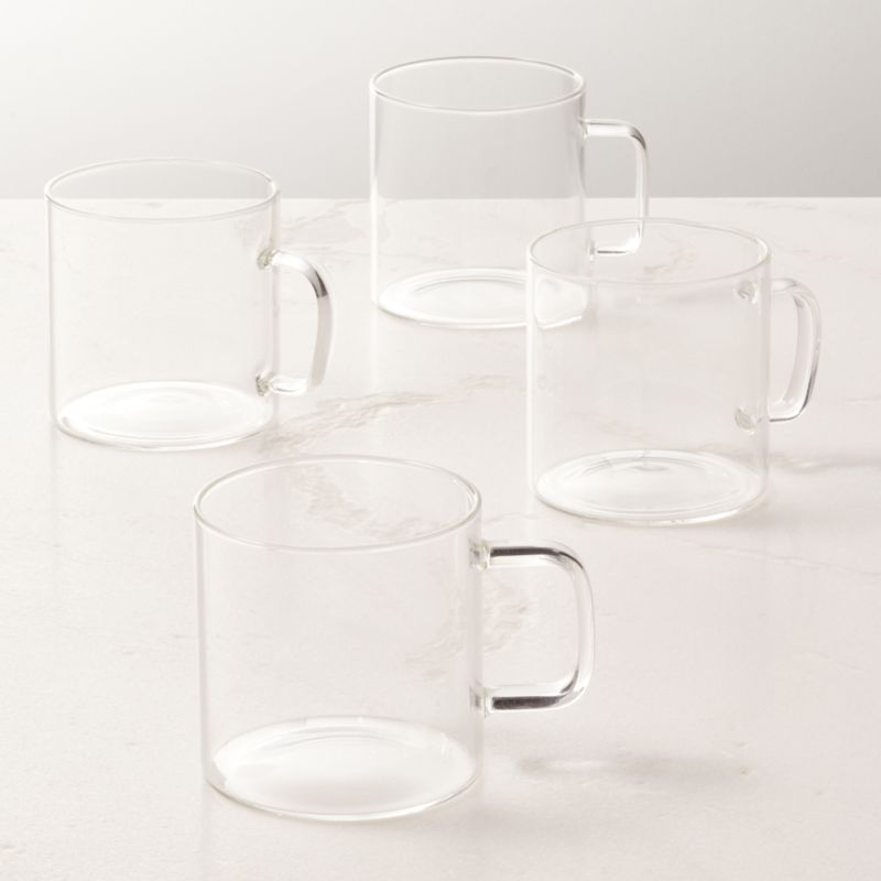 Cantina Modern Glass Coffee Mug Set of 4 + Reviews