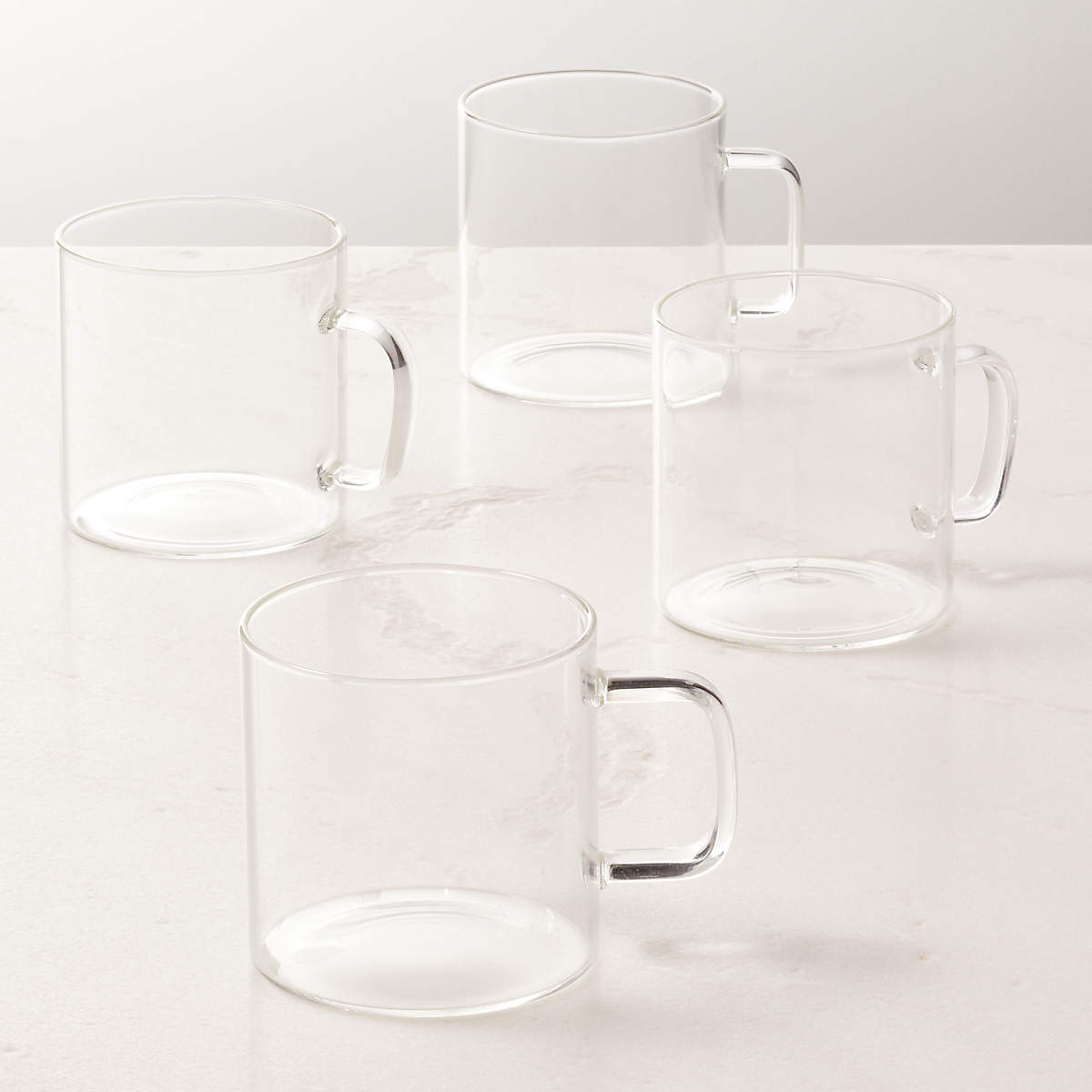 Cantina Modern Glass Coffee Mug Set of 4 + Reviews | CB2