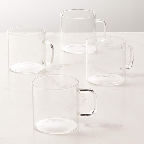 Cantina Modern Glass Coffee Mug Set of 4 + Reviews