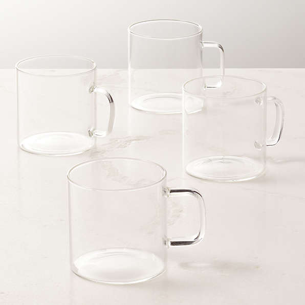 Contemporary Home Living Set of 12 Clear Glass Irish Coffee Mug 8 oz