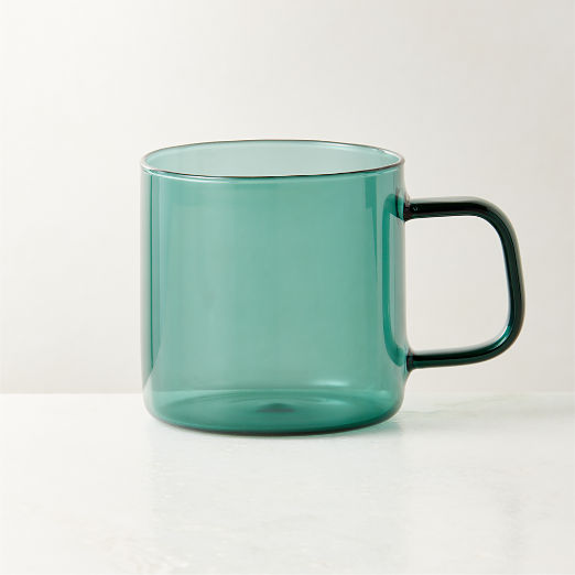 Cantina Green Glass Coffee Mug 10oz