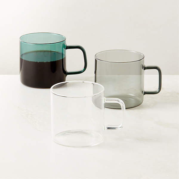 Cantina Modern Smoked Glass Coffee Mug + Reviews