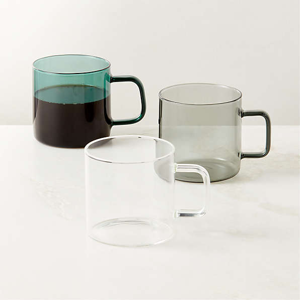 Cantina Modern Glass Coffee Mug + Reviews | CB2