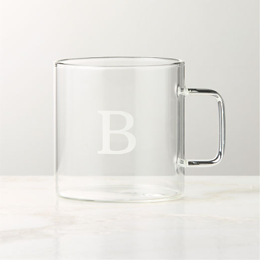 Cantina Clear Glass Coffee Mugs 10oz Set of 4