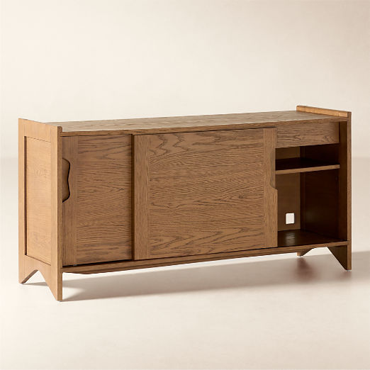 Canyon 60" Oak Wood Media Console