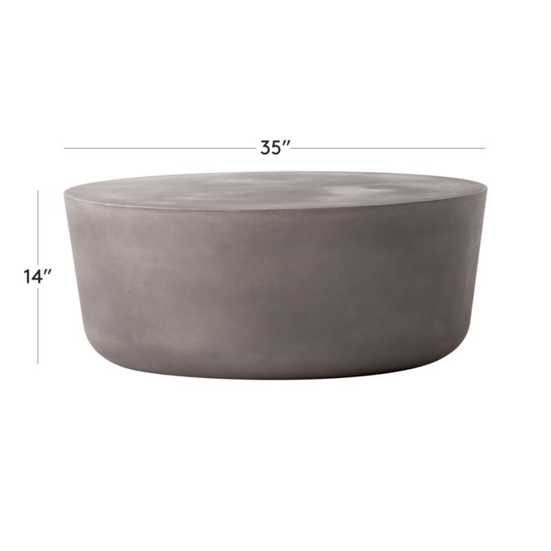 View Cap 35" Grey Cement Coffee Table - image 3 of 8