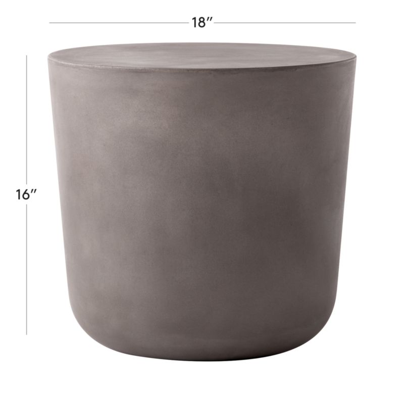 View Cap Grey Cement Side Table - image 3 of 7