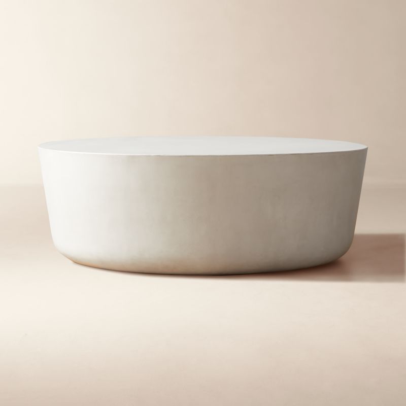 View Cap 45" Ivory Cement Coffee Table details