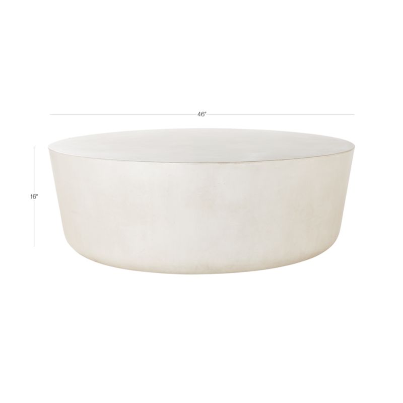 Cb2 cap ivory cement outlet table