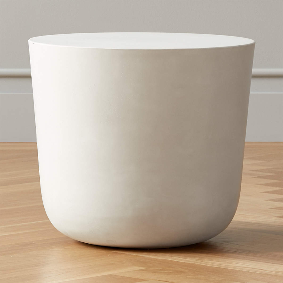 Cap Ivory Cement Side Table + Reviews | CB2