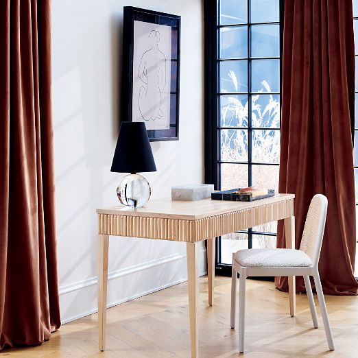 Nadia White Cane Woven Dining Chair Set of 4