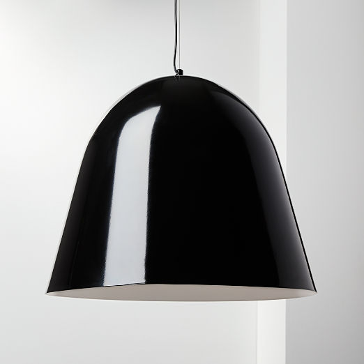 White Large Pendant Light Over Kitchen Tableware Bar capitol large shiny black bell pendant light