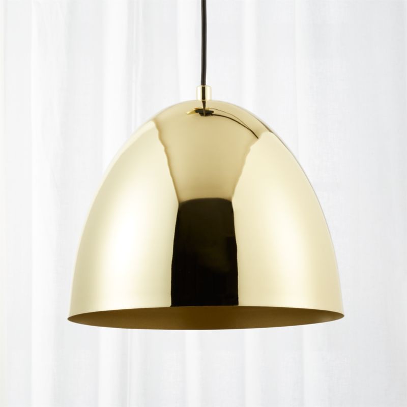 Gold Pendant Lights Cb2 Capitol Small Brass Bell Pendant Light