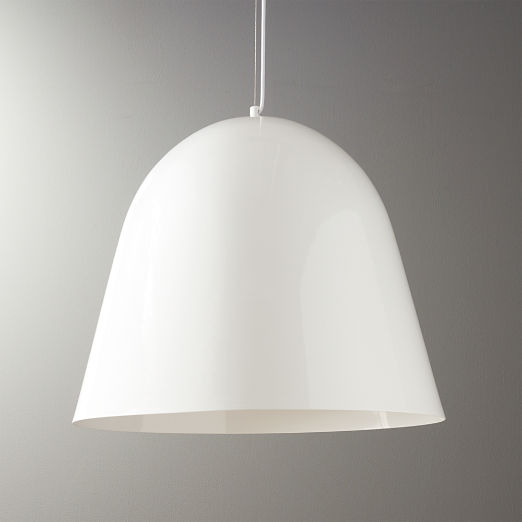 White Large Pendant Light Over Kitchen Tableware Bar capitol large white bell pendant light