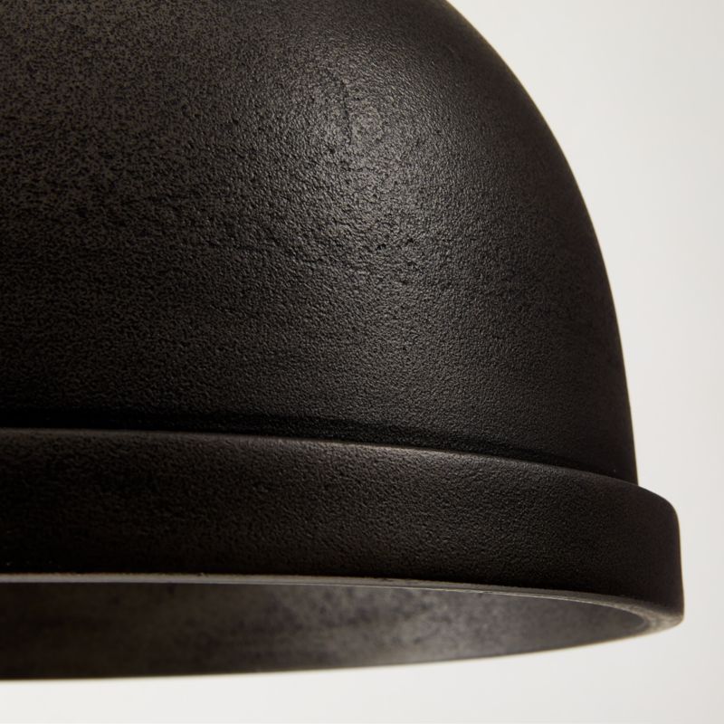 Capitola Indoor/Outdoor Black Cast Aluminium Dome Pendant Light - image 3 of 7